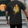Calico Cat With Flowers For Mom Dad Women Men Kids Botanical Men's Back Print T-Shirt
