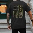 Camo Cat Treat Dealer American Flag US Cat Dad 4th Of July For Men Women Men's Back Print T-Shirt