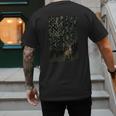Camo Deer American Flag Graphic Hunting Men Dad Boys Men's Back Print T-Shirt