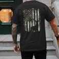 Camo US Flag Deer Elk Buck Camoflage Hunting Hunter Dad Short Sleeve Men's Back Print T-Shirt