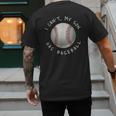 I Can't My Son Has Baseball Practice For Moms Dads T-Shirt Men's Back Print T-Shirt