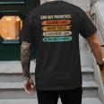 Car Guy Priorities Cars Garage Lover For Men Dad Men's Back Print T-Shirt