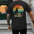 Cat Daddy Vintage Cat Lover Cat Dad Fathers Day Men's Back Print T-Shirt