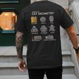 Cat Geometry Math Cat For Cat Dad Cat Mom Kids Men's Back Print T-Shirt