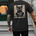 Catnip Made Me Do It Mugshot For Cat Lover Cat Mom Cat Dad Men's Back Print T-Shirt