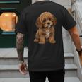 Cavapoo Breed Pet Lover Art Dog For Mom Dad Kids Men's Back Print T-Shirt