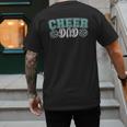 Cheer Dad My Favorite Cheerleader Calls Me Dad Teal Blue Men's Back Print T-Shirt