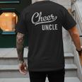 Cheer Dad Shirts Cheer Uncle Proud Cheerleading Uncle Men's Back Print T-Shirt