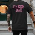 Cheer Dad Vintage Retro Cheerleading Pink Men's Back Print T-Shirt