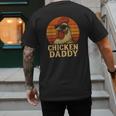 Chicken Daddy Vintage Chicken Dad Farmer Poultry Farmer Men's Back Print T-Shirt