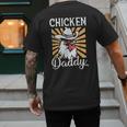 Chicken Daddy Vintage Poultry Farmer Fathers Day Men's Back Print T-Shirt