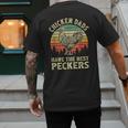 Chicken Dads Have The Best Peckers Vintage Apparel Men's Back Print T-Shirt