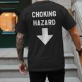 Choking Hazard Adult Dad Joke Men's Back Print T-Shirt