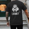Chonk Fat And Hairy Cat Cats Kittens Dad Graphic Mom Funny Men's Back Print T-Shirt Chonk Fat And Hairy Cat Cats Kittens Dad Graphic Mom Funny Men's Back Print T-Shirt