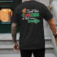Christmas Twins Expecting Dad T-Shirt Pregnant Wife Tee Men's Back Print T-Shirt