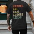 Cigar Lover For Dad Men Vintage Cigar Saying Men's Back Print T-Shirt