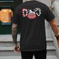 Cow Mom Or Dad Birthday Farm Birthday Party Men's Back Print T-Shirt