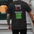 Cufflinks Battery Filled Tired Dad Low Battery Charge Men's Back Print T-Shirt
