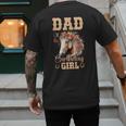 Cute Dad Of The Birthday Girl Horse Family Party Men's Back Print T-Shirt