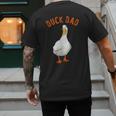 Cute Duck Dad Lover Illustration Duck Owner Men's Back Print T-Shirt