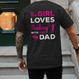 Cute Girls Hunting Dad Daughter Hunting Buddy Hunter Men's Back Print T-Shirt Cute Girls Hunting Dad Daughter Hunting Buddy Hunter Men's Back Print T-Shirt