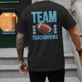 Cute Team Touchdowns Gender Reveal For Mom And Dad Men's Back Print T-Shirt