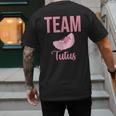 Cute Team Tutus Gender Reveal For Mom And Dad Men's Back Print T-Shirt