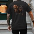 Dachshund Shirt Doxie Mom Dad Love Wiener Dog Puppy Cute Tee Men's Back Print T-Shirt
