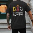 Dad 1st Birthday Cowboy Western Dad Birthday Boy Men's Back Print T-Shirt