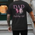 Dad 1st First Birthday Matching Family Butterfly Floral Men's Back Print T-Shirt