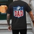 Dad American Football Happy Birthday Family Matching Retro Men's Back Print T-Shirt Dad American Football Happy Birthday Family Matching Retro Men's Back Print T-Shirt