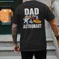 Dad Of The Astronaut Space Astronaut Birthday Family Men's Back Print T-Shirt Dad Of The Astronaut Space Astronaut Birthday Family Men's Back Print T-Shirt
