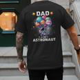 Dad Of The Astronaut Space Theme First Birthday Party Men's Back Print T-Shirt