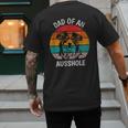 Dad Of An Ausshole Australian Shepherd Aussie Men's Back Print T-Shirt