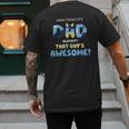 My Dad Is Awesome Fathers Day Shirt From Son Daughter Wife Men's Back Print T-Shirt