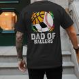 Dad Of Ballers Baseball Soccer Basketball Dad Men's Back Print T-Shirt