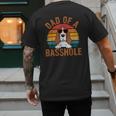 Dad Of a Basshole Basset Hound Owner Men's Back Print T-Shirt