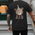 Dad Bear 1st Birthday Beary First Birthday Matching Family Men's Back Print T-Shirt