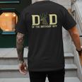 Dad Of The Birthday Boy Deer Hunter Camouflage Flag Men's Back Print T-Shirt