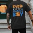 Dad Of The Birthday Boy Milk And Cookies 1 Year Old Men's Back Print T-Shirt