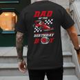 Dad Of The Birthday Boy Pit Crew Race Car Matching Family Men's Back Print T-Shirt Dad Of The Birthday Boy Pit Crew Race Car Matching Family Men's Back Print T-Shirt