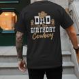 Dad Of The Birthday Cowboy Themed Birthday Boy Rodeo Cowboy Men's Back Print T-Shirt