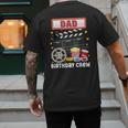 Dad Birthday Crew Movie Night Theme Matching Party Men's Back Print T-Shirt