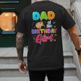 Dad Of The Birthday Girl Painting Art Birthday Girl Family Men's Back Print T-Shirt