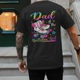 Dad Of The Birthday Girl Rolling Skate Family Matching Men's Back Print T-Shirt