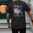 Dad Of The Birthday Girl Skater Roller Skate Family Party Men's Back Print T-Shirt