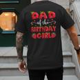 Dad Of The Birthday Girl Strawberry Family Matching Men's Back Print T-Shirt