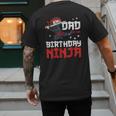 Dad Of The Birthday Ninja Daddy Party Best Father Boy Pop Men's Back Print T-Shirt