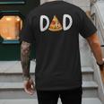 Dad Birthday Pizza 1st Birthday Pizza Family Matching Men's Back Print T-Shirt
