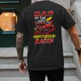 Dad Of The Birthday Racer Race Car Party Family Matching Men's Back Print T-Shirt